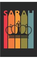 Sarah: Vintage Custom Personalized Lined Name Notebook, Diary, Journal - Retro Birthday, Christmas Gifts for Daughter, Niece, Sister, Mom, Mother: Medium C