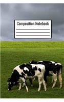 Composition Notebook: Cows Grazing Notebook For Kids Teens Adults Parents Couples Moms Dads Parents To Write Down Daily Notes