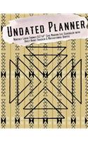 Undated Planner Monthly Large Format 8.5"x11" Chic Modern Life Scheduler: African Tribal Pattern with Daily Habit Tracker and Motivational Quotes Thirteen Month Edition