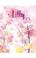 Lilly: Personalized Journal - A Pink Cherry Blossom Diary