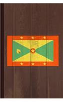 Grenada Flag Journal Notebook: Blank Lined Ruled for Writing 6x9 110 Pages