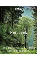 Notebook: 100 Pages 8.5" X 11" Wide Ruled Line Paper