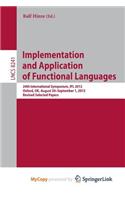 Implementation and Application of Functional Languages