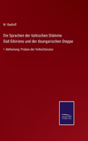 Die Sprachen der türkischen Stämme Süd-Sibiriens und der dsungarischen Steppe