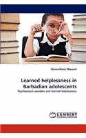 Learned helplessness in Barbadian adolescents