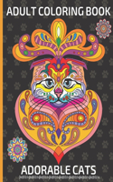 Adorable Cats Adult Coloring Book