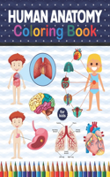 Human Anatomy Coloring Book For Kids: Human Body Anatomy Coloring Book For Kids, Boys and Girls and Medical Students. Human Brain Heart Liver Coloring Book. Human Body Activity Book For 