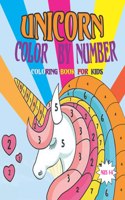 Unicorn Color by Number Coloring Book for Kids ages 4-8