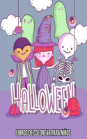 Halloween: Libros De Colorear Para Niños: Libros Halloween