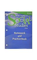 Harcourt Social Studies: Homework & Practice Book Student Edition Grade 4 Arizona