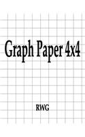 Graph Paper 4x4: 200 Pages 8.5" X 11"