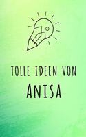 Tolle Ideen von Anisa: Unliniertes Notizbuch mit Rahmen für deinen Vornamen