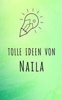 Tolle Ideen von Naila: Unliniertes Notizbuch mit Rahmen für deinen Vornamen