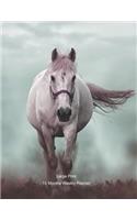 Large Print - 2020 - 15 Months Weekly Planner - Horses - Dust Trail