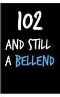 102 and Still a Bellend: Rude Gag Funny Birthday Notebook - Cheeky Naughty Gag Joke Journal for Him/Friend/Dad/Husband/Brother/Son - Sarcastic Dirty Banter Occasion Blank Bo