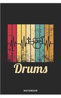 Drumset Instrument Art Graphic Notebook