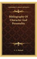 Bibliography Of Character And Personality