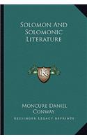 Solomon And Solomonic Literature: (English)