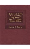 History of 313th U. S. Infantry, Baltimore's Own,