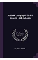 Modern Languages in the Ontario High Schools