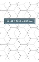 Bullet Grid Journal: White and Gray Geometric Pattern, 150 Dot-Grid Pages, 6"x9"
