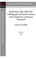 British Music Hall, 1840-1923