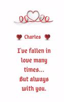 I love you Charles notebook/journal valentine gift