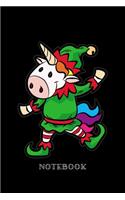 Notebook: Santas Little Unicorn Elf