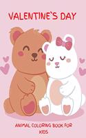Valentine`s Day Animal Coloring Book for KIds