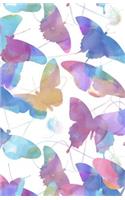 Watercolor Butterfly Journal: Lined Journal, 120 Pages, 5.5 x 8.5, Butterflies in Flight, Soft Cover, Matte Finish(34 Butterfly Journals)