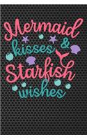 Mermaid Kisses and Starfish Wishes: Journal Gift for Mothers Day Clover Shamrocks St Patricks Day Lined Notebook 120 Page 6x9