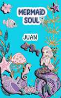 Mermaid Soul Juan: Wide Ruled Composition Book Diary Lined Journal