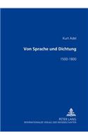 Von Sprache Und Dichtung