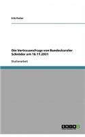 Vertrauensfrage von Bundeskanzler Schröder am 16.11.2001