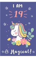 Unicorn Journal I am 19 & Magical