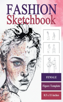 Fashion Sketch Book Female Figure Template