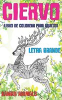 Libro de colorear para adultos - Letra grande - Kawaii Animals - Ciervo