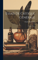 Essais De Critique Générale