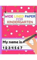 Wide Lined Paper for Kindergarten