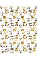 Notebook: Cute tiger cover and Dot Graph Line Sketch pages, Extra large (8.5 x 11) inches, 110 pages, White paper, Sketch, Draw and Paint(1 Cute Tiger Notebook)