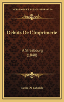 Debuts De L'Imprimerie