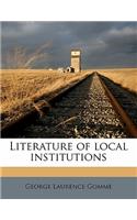 Literature of Local Institutions