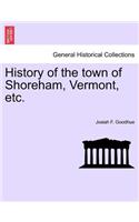 History of the Town of Shoreham, Vermont, Etc.