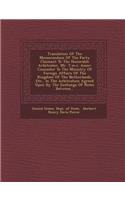 Translation of the Memorandum of the Party Claimant to the Honorable Arbitrator, Mr. T.M.C. Asser