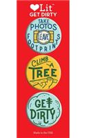 Get Dity 3 Badge Set: LoveLit Button Assortment