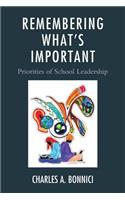 Remembering What's Important: Priorities of School Leadership(English)