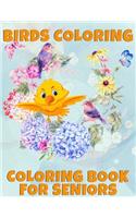 Birds Coloring Book For Seniors