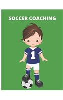 Soccer Coaching: Kids' Soccer Training Small Lined Notebook (8.5" x 11")