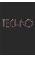 Techno: DIN A5 Notizbuch kariert