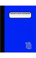Graph Paper Notebook. Quad Ruled-4 Squares Per Inch: Grid Notebook/Graph Paper Composition/Grid Paper Journal 8.5x11 in. Blue